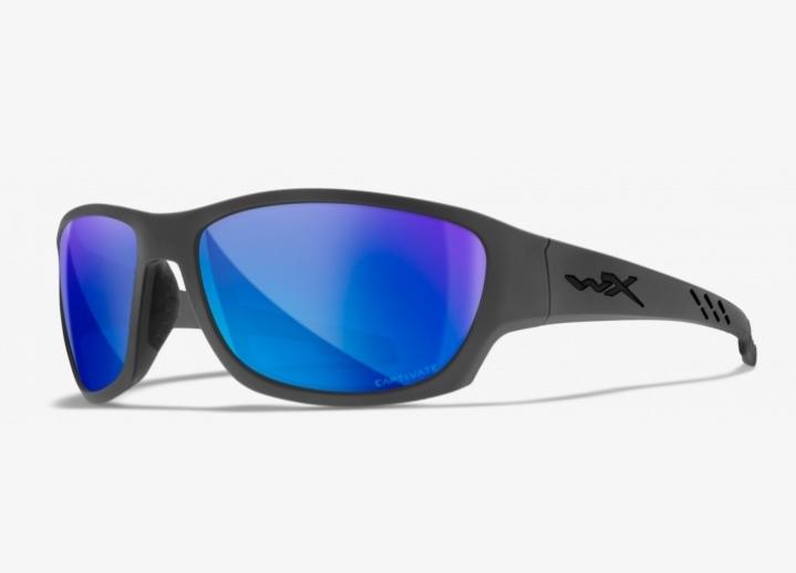 WX Climb, matte grey, capitvate polarized blue mirror, grey lenses