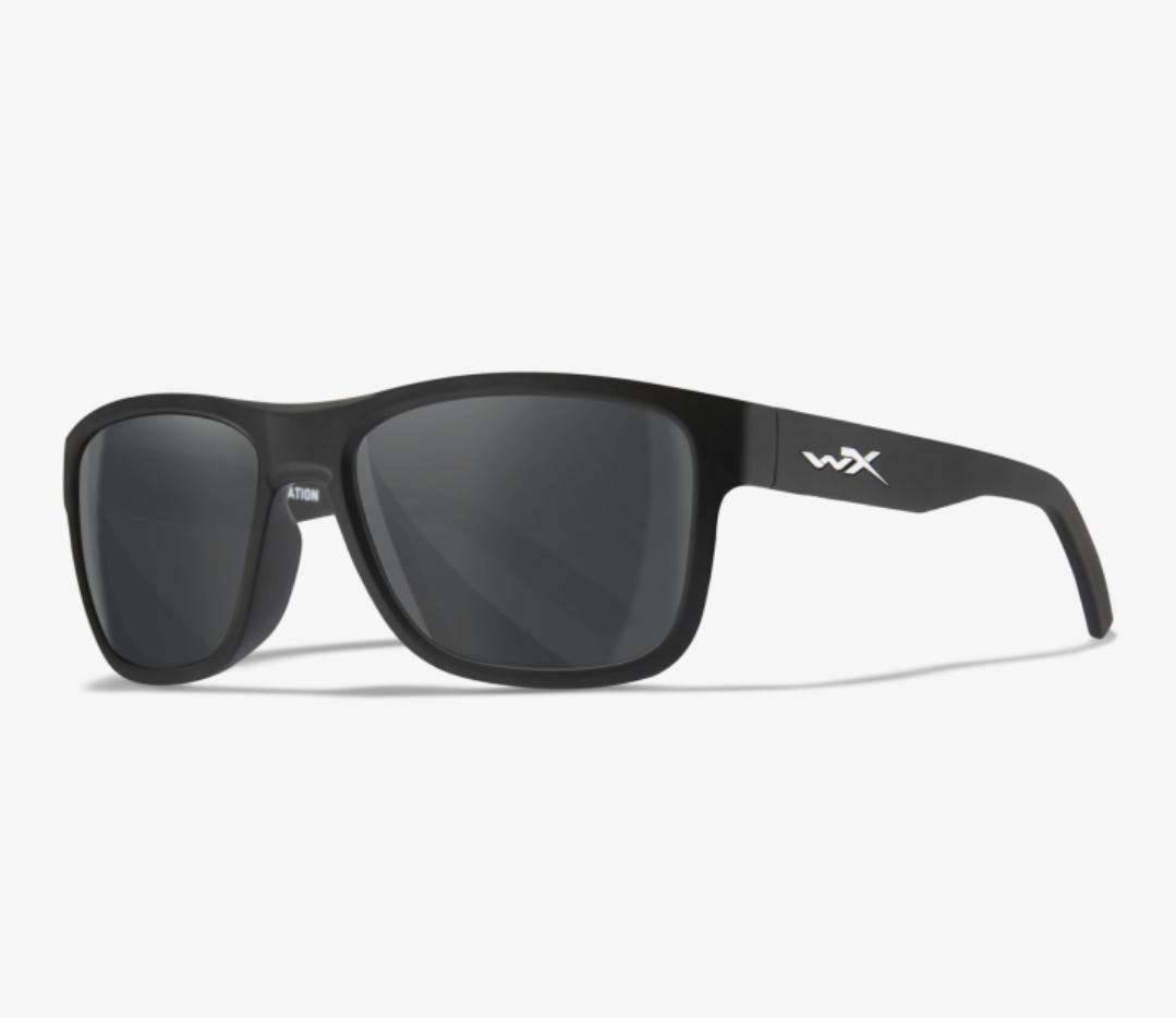 WX Ovation. Matte Black, Grey Lenses